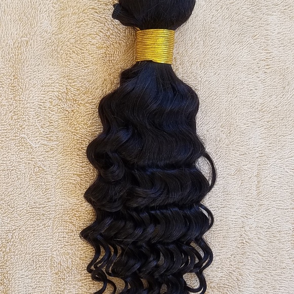 3Bundle(14"+16"+18")VirginWeft Human Hair DeepWave - Picture 2 of 2